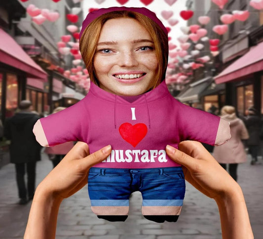 Minik Sevgilim Peluş Oyuncak - 25cm - Kişiye Özel Fotoğraflı Sevgiliye Hediye