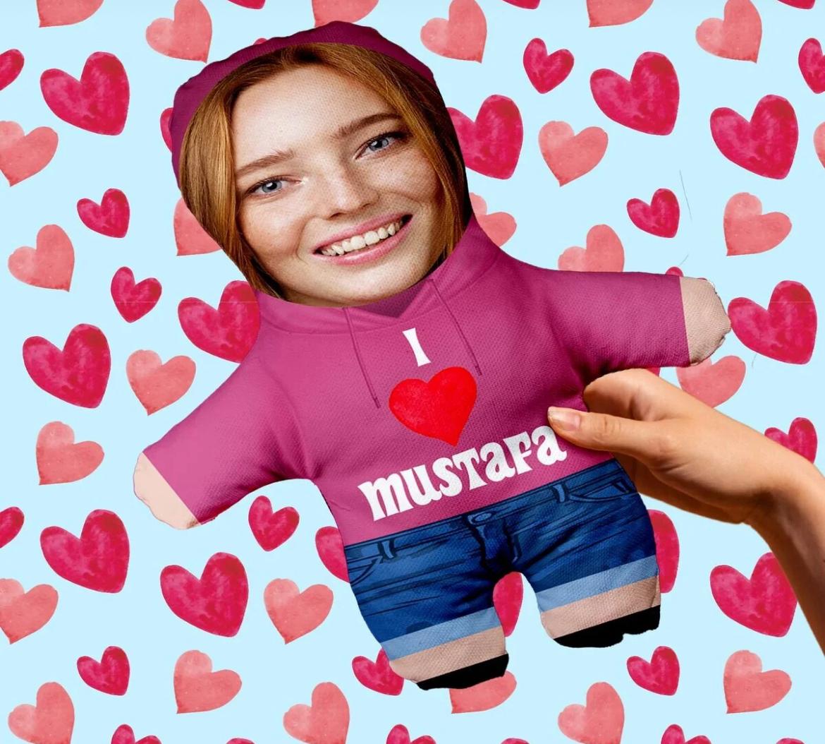Minik Sevgilim Peluş Oyuncak - 25cm - Kişiye Özel Fotoğraflı Sevgiliye Hediye