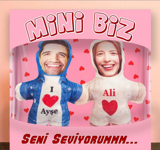 Mini Biz - İsime Özel Fotoğraflı Peluş Oyuncaklar