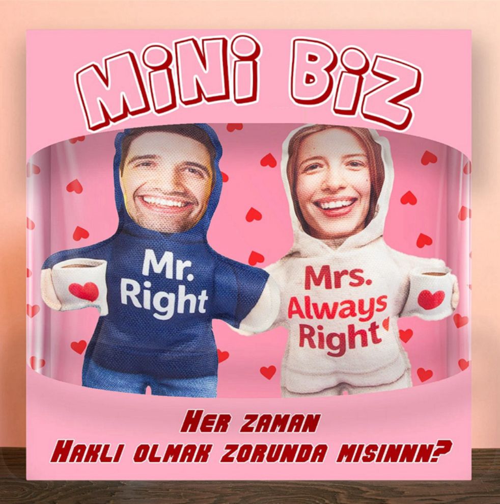 Mini Biz - Her zaman Haklı Kişiye Özel Peluş oyuncaklar