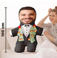 Evlilik Yıl Dönümü Hediyesi Özel Fotoğraflı Damat Bey Peluş Bebek -100cm-