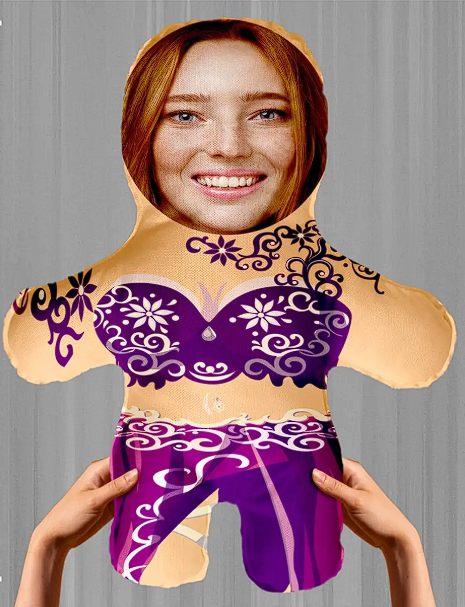 Kişiye Özel Fotoğraflı Dansöz Peluş Oyuncak Esprili Komik Hediye-50cm-