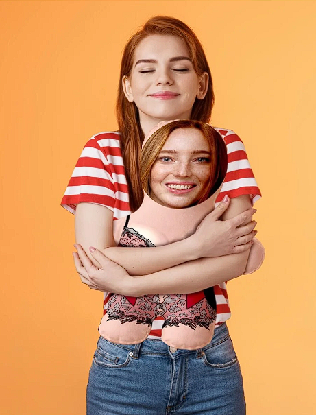 Kişiye Özel Fotoğraflı Gecelikli Peluş Oyuncak -50cm