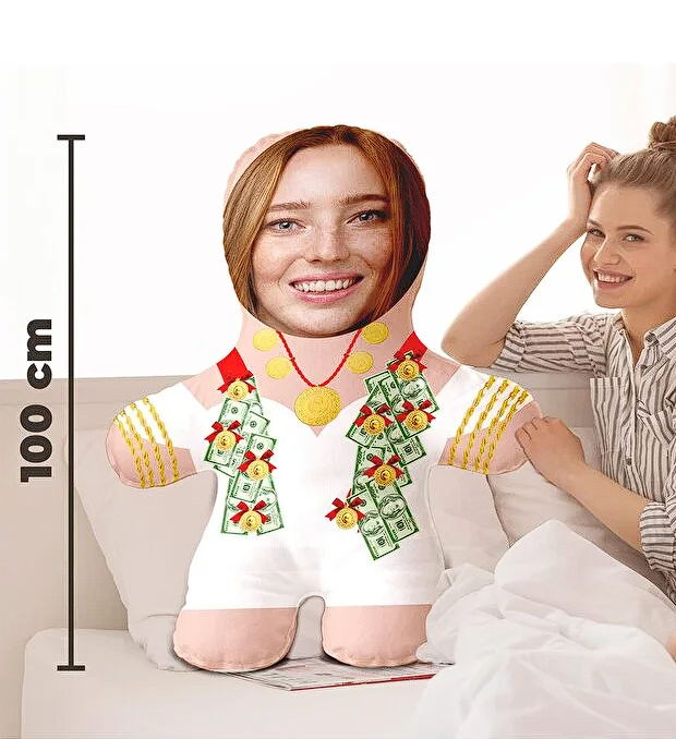 Evlilik Yıl Dönümü Hediyesi Gelin Konseptli Peluş Oyuncak -100cm-