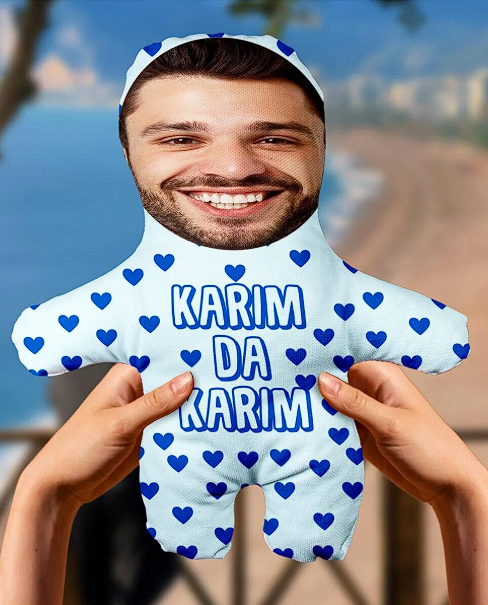 Karım Da Karım Kişiye Özel Fotoğraflı Peluş Oyuncak - 25cm - Eşe Sevgiliye Esprili Hediye