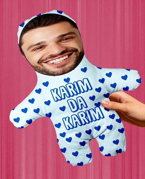Karım Da Karım Kişiye Özel Fotoğraflı Peluş Oyuncak - 25cm - Eşe Sevgiliye Esprili Hediye