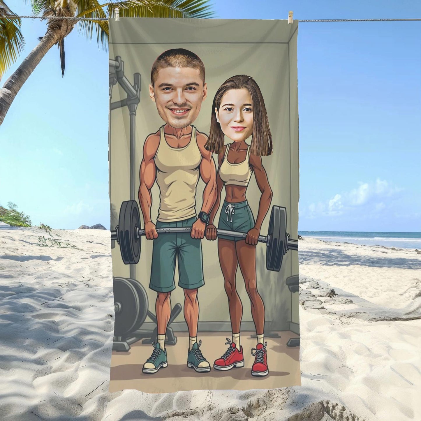 Kişiye Özel Fotoğraflı GymLife Spor ve Plaj Havlusu