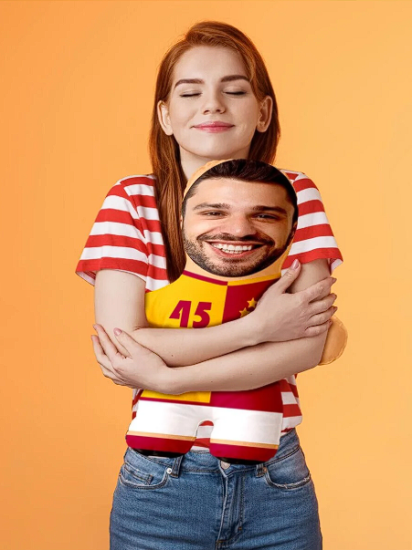Kişiye Özel Fotoğraflı Sarı Kırmızı Şampiyon Taraftar-50cm-